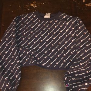 cropped champion crew neck